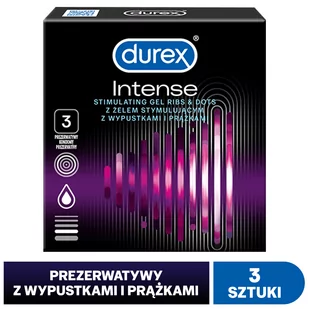 Durex RECKITT BENC Prezerwatywy Intense x 3 szt - Prezerwatywy - miniaturka - grafika 1
