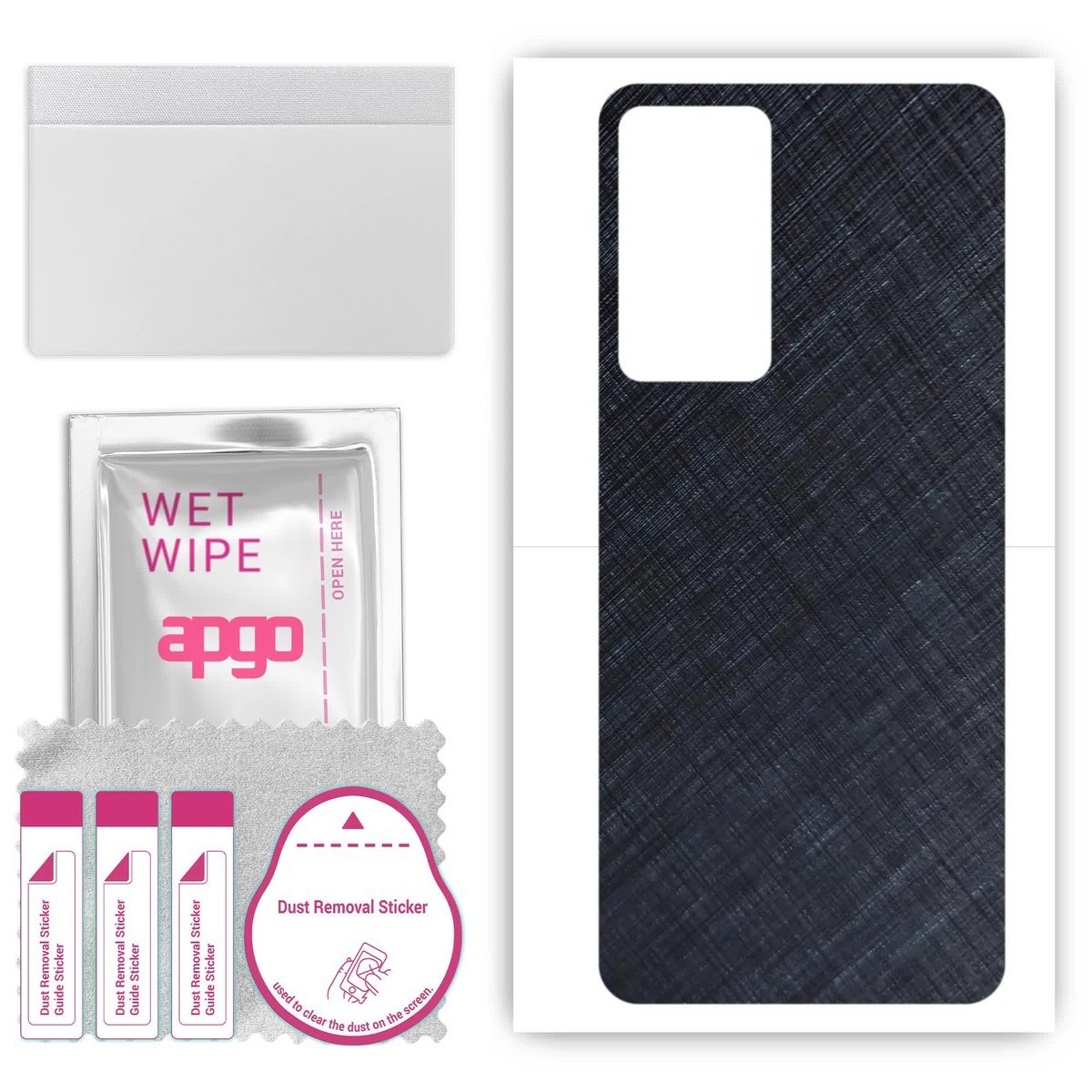 Folia naklejka skórka strukturalna na TYŁ do Oppo Reno7 Z 5G - Tytan Niebieski - apgo SKINS