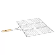 Akcesoria do grilla - Kratka do grillowania ze stali chromowanej drewniana rączka 118047 - miniaturka - grafika 1