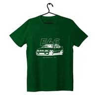 Odzież do sportów motorowych - T-shirt koszulka przód BMW E46 zielona-XXL - miniaturka - grafika 1
