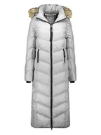 Kurtki damskie - Geographical Norway Płaszcz zimowy "Capucine" w kolorze jasnoszarym - miniaturka - grafika 1