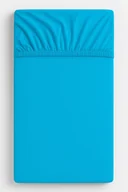 Prześcieradła dla dzieci - Prześcieradło bawełniane z gumką do łóżeczka 120x60 cm - turkusowe - miniaturka - grafika 1