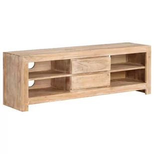 vidaXL Szafka pod TV, drewno akacjowe, 120 x 30 x 40 cm, jasnobrązowa vidaXL - Szafki RTV - miniaturka - grafika 1