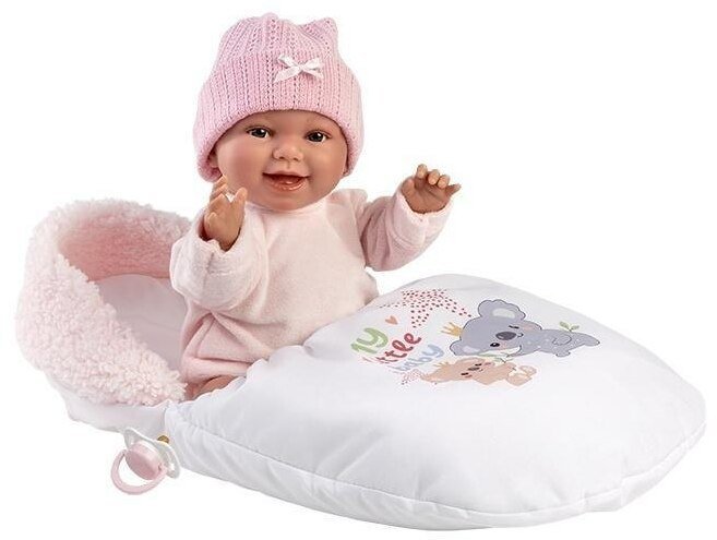 Llorens Lalka śmiejąca się Chloe w śpiworku 38cm