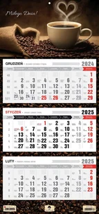 Kalendarz 2025, trójdzielny, kawa - Kalendarze - miniaturka - grafika 1