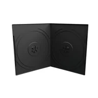 Pudełka i akcesoria na płyty CD - MediaRange BOX10-2 opakowania na płyty CD Opakowanie na płytę DVD 2 dysków Czarny BOX10-2 - miniaturka - grafika 1