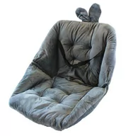Poduszki na krzesła - GŁĘBOKA PODUSZKA z OPARCIEM na FOTEL 45x45cm ciemno szara AG690D - miniaturka - grafika 1