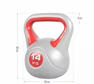 Kettlebell - Gorilla Sports Kettlebell Winylowe kontrast 14kg (100345-00006-0019) - miniaturka - grafika 1