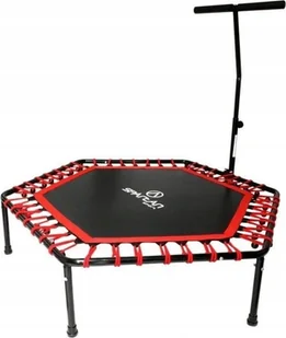 Trampolina Trampolina Sześciokątna Fitness Z Uchwytem o śr.136 cm - Trampoliny - miniaturka - grafika 1