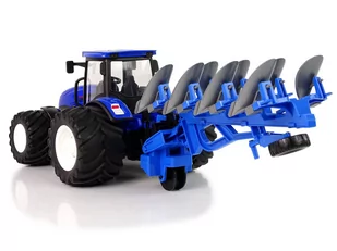 Traktor Zdalnie Sterowany 1:24 Niebieski Pług Metal - Zabawki zdalnie sterowane - miniaturka - grafika 3