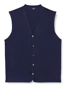 Hackett London Męski sweter kardigan GMD Merino Silk SL CDI, niebieski (granatowy), XXL, Niebieski (granatowy), XXL - Swetry męskie - miniaturka - grafika 1