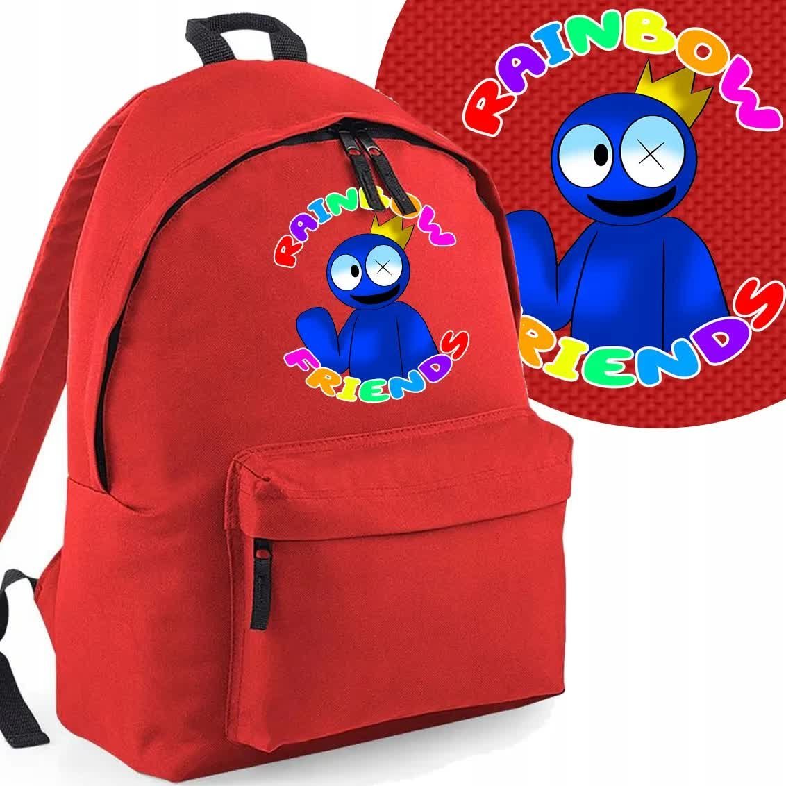 Modny Plecak Szkolny Czerwony RAINBOW FRIENDS