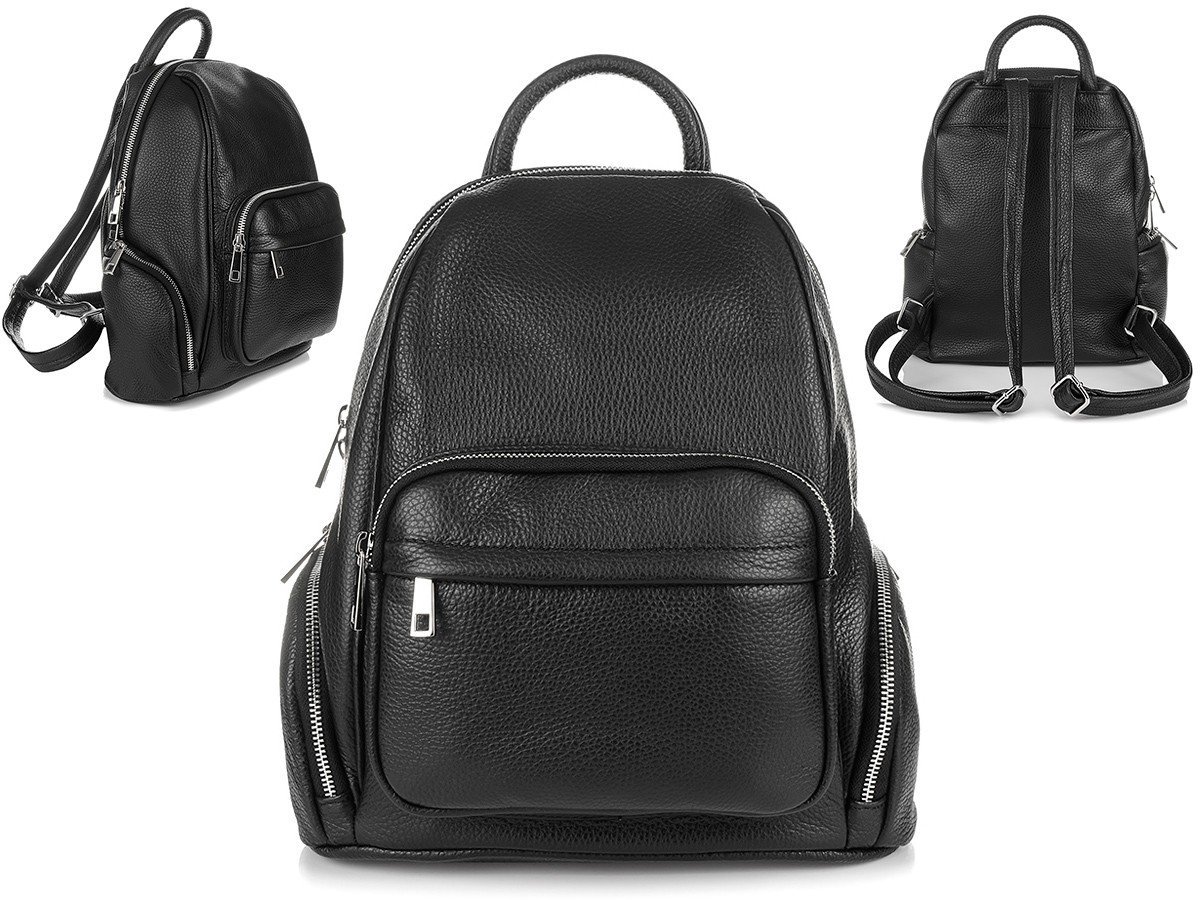 Włoski Plecak Skórzany Damski Skóra Naturalna U21