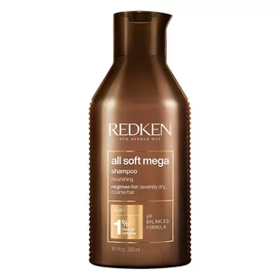 Redken All Soft Mega szampon do bardzo suchych włosów, szampon pielęgnacyjny z olejkiem arganowym, chroni przed łamaniem się włosów, pielęgnacja włosów dla jedwabiście miękkich włosów, 300 ml E3458700 - Szampony do włosów - miniaturka - grafika 1