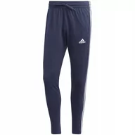 Dresy męskie - Spodnie męskie adidas Essentials Single Jersey Tapered Open Hem 3-Stripes g - miniaturka - grafika 1
