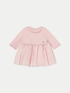 Mayoral Sukienka elegancka 2806 Różowy Regular Fit - Sukienki i spódniczki dla dziewczynek - miniaturka - grafika 1