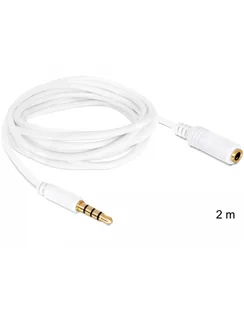 Delock Przedłużacz kabla Apple Audio Jack M/F 4PIN 2m 84482 - Akcesoria do tabletów i e-booków - miniaturka - grafika 1