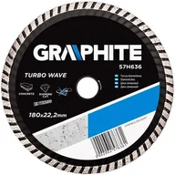 Tarcze do pił - Graphite tarcza tnąca Turbo Wave 180x22mm 57H636 - miniaturka - grafika 1