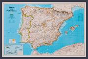 Atlasy i mapy - National Geographic, Hiszpania i Portugalia. Classic. Mapa ścienna polityczna na podkładzie do wpinania 1:2 074 000 - miniaturka - grafika 1
