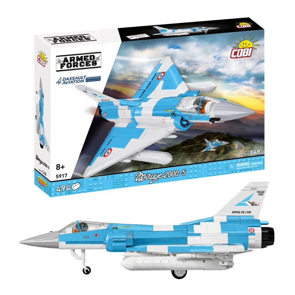 KLOCKI KONSTRUKCYJNE COBI 5917 Samolot Mirage 2000-5 ARMED FORCES 494 EL.