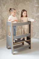 Krzesełka do karmienia - Kitchen Helper DOUBLE - Pomocnik Kuchenny DLA RODZEŃSTWA - szary - miniaturka - grafika 1