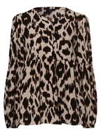 Bluzki damskie - IPURI Bluzka damska Kobiety wiskoza beżowy|wielokolorowy wzorzysty, 38 - miniaturka - grafika 1