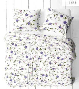 Komplet pościeli kora premium 100% bawełny 200x220cm wzór Pnącza kwiatów - Pościel - miniaturka - grafika 1