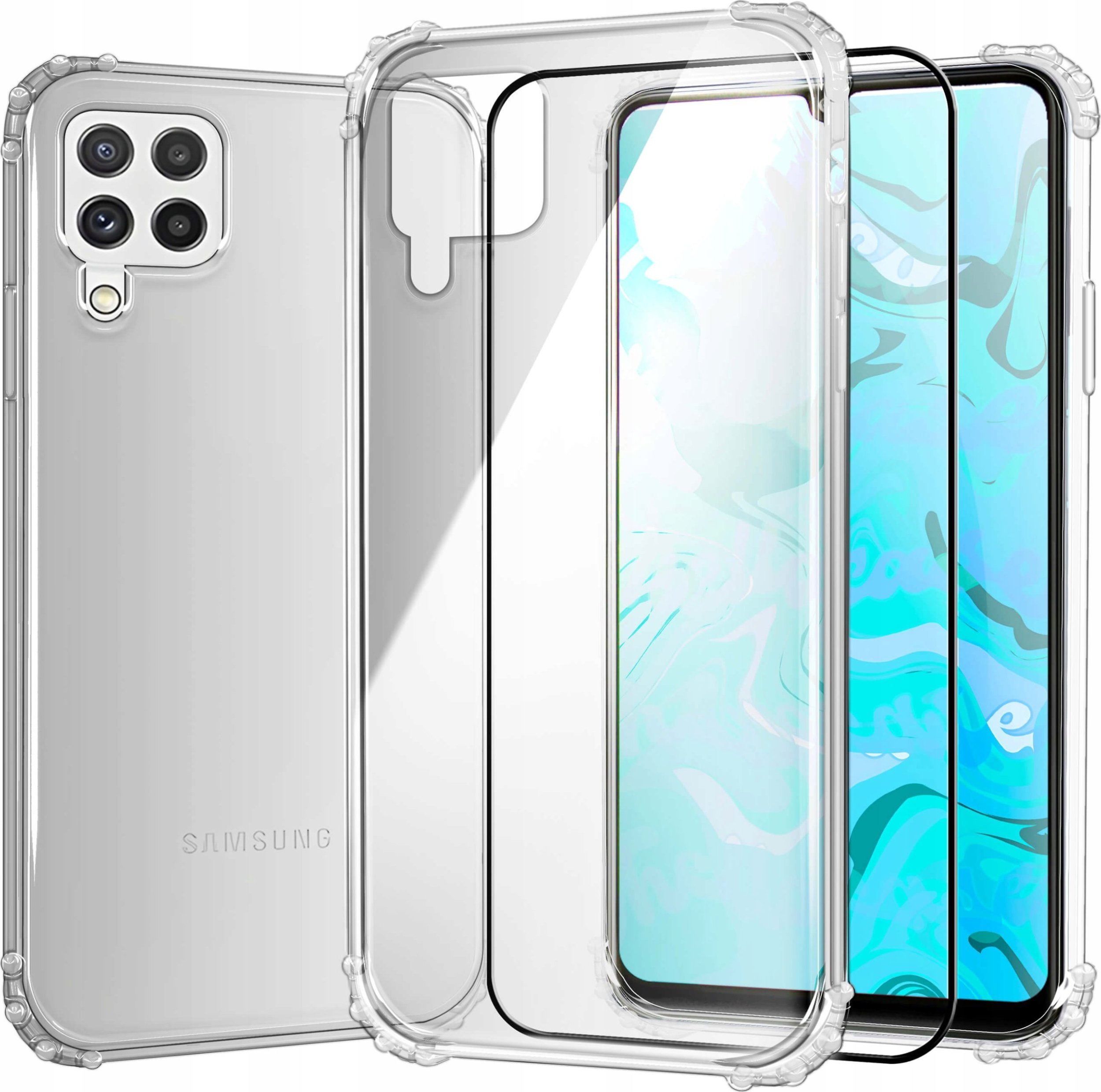 Hello Case ETUI PANCERNE DO SAMSUNG GALAXY A22 4G CASE SILIKON GUMOWE SLIM SZKŁO