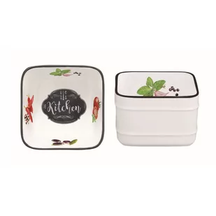 Nuova Cer R2S Kwadratowa miseczka z porcelany R2S 1614 KIBK - Miski i półmiski - miniaturka - grafika 1