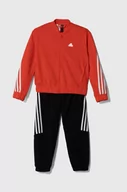 Dresy i komplety dla chłopców - adidas dres dziecięcy kolor czerwony - miniaturka - grafika 1