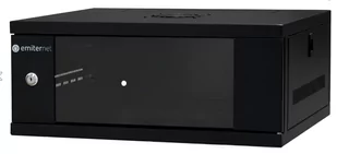 EmiterNet Szafa wisząca lekka niedzielona 19'' 4U, drzwi blacha/szkło, 550×450×230mm szer./gł./wys. - Akcesoria do serwerów - miniaturka - grafika 1