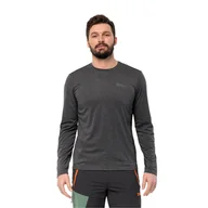 Koszulki sportowe męskie - Męska koszulka termoaktywna Jack Wolfskin SKY THERMAL L/S M phantom - M - miniaturka - grafika 1