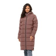 Płaszcze damskie - Damski płaszcz puchowy Jack Wolfskin FROZEN PALACE COAT W wild ginger - L - miniaturka - grafika 1