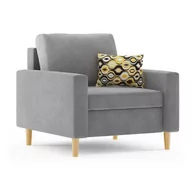 Fotele - Fotel w stylu skandynawskim, Etna, 76x93x70 cm, szary - miniaturka - grafika 1
