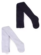 Rajstopy - Rajstopy dziecięce bawełniane frotte szaro-czarne 2PAK 128-134 YOCLUB - miniaturka - grafika 1