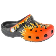 Buty dla dziewczynek - Klapki Crocs Classic Flames Clog Jr 210993-0C4 wielokolorowe - miniaturka - grafika 1