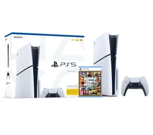 Sony PlayStation 5 Slim D Chassis PS5 1TB z napędem + Grand Theft Auto V - Konsole Playstation - miniaturka - grafika 1