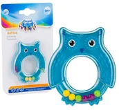 Grzechotki dla dzieci - CANPOL BABIES PIERWSZA ZABAWKA GRZECHOTKA SOWA NIEBIESKA 0m+ - miniaturka - grafika 1