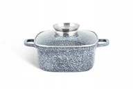 Garnki - Edenberg Garnek marmurowy z pokrywką EB 8001 2.8L na indukcję 20 cm Edelhoff EH 7663 EB 8001 - miniaturka - grafika 1