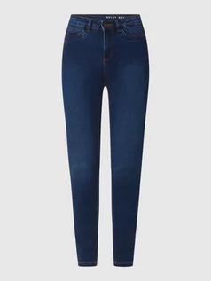 Spodnie damskie - Jeansy z wysokim stanem o kroju skinny fit z dodatkiem wiskozy model ‘Callie’ - grafika 1