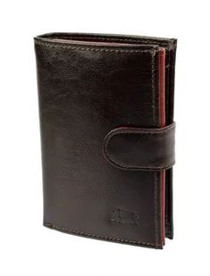 Portfel Skórzany ELKOR (PL) Skóra Licowa Średni Pionowy Z Zapięciem Dwa Skrzydełka EL125 KOLOROWY 12 x 9 x 2 [cm] - Portfele - miniaturka - grafika 3