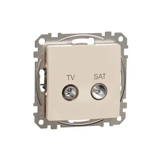 Schneider Gniazdo antenowe TV/SAT końcowe (4dB) SEDNA Design & Elements beżowy - Gniazdka elektryczne - miniaturka - grafika 1