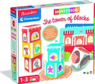 Zabawki interaktywne dla dzieci - Clementoni TOY CUBE TOWER MONTESSORI 50934 - miniaturka - grafika 1