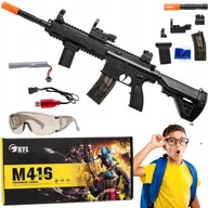 Zabawki militarne - Karabin Pistolet Automat Na Kulki Żelowe Duży Zestaw Akcesoriów Elektryk - miniaturka - grafika 1