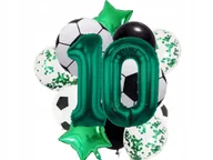 Balony i akcesoria - Zestaw balonów na pierwsze urodziny 10 piłka nożna gol football - miniaturka - grafika 1