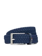 Paski - Tommy Hilfiger Pasek Męski Layton Elastic AM0AM13570 Niebieski - miniaturka - grafika 1