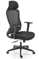 Fotele i krzesła biurowe - Elior Czarny ergonomiczny obrotowy fotel z funkcją multiblock i z zagłówkiem D0-W42 - miniaturka - grafika 1