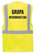 Odzież robocza - Kamizelka odblaskowa GRUPA INTERWENCYJNA - kieszenie, nadruk, rozmiar S - miniaturka - grafika 1
