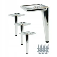 Meble modułowe i akcesoria - Zestaw 4 sztuk noga meblowa Szpilka srebrny chrom wysokość 15 cm - miniaturka - grafika 1