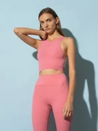 Koszulki sportowe damskie - Damski crop-top treningowy 4F X AL 4FSS22TFTSF068 - miniaturka - grafika 1